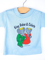 Vintage Babar & Celeste Blue T-Shirt - Age 0-3 months