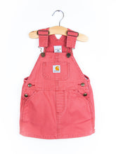 Load image into Gallery viewer, Carhartt Rare Coral Denim Dungaree Dress - Age 18 months
