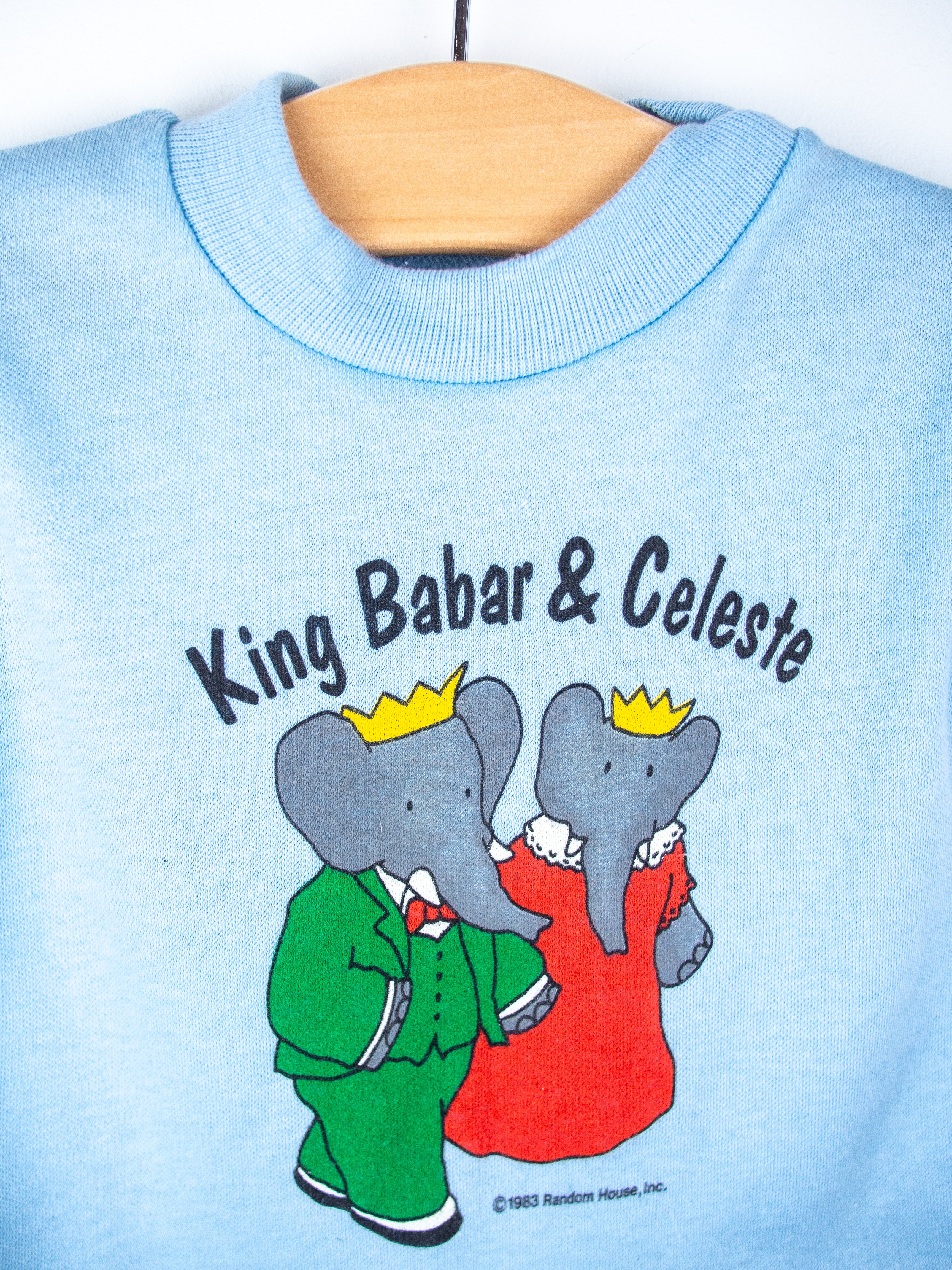 Vintage Babar & Celeste Blue T-Shirt - Age 0-3 months