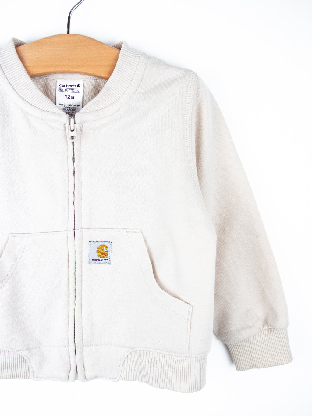 Carhartt Rare Cream Zip Sweatshirt - Age 9-12 months
