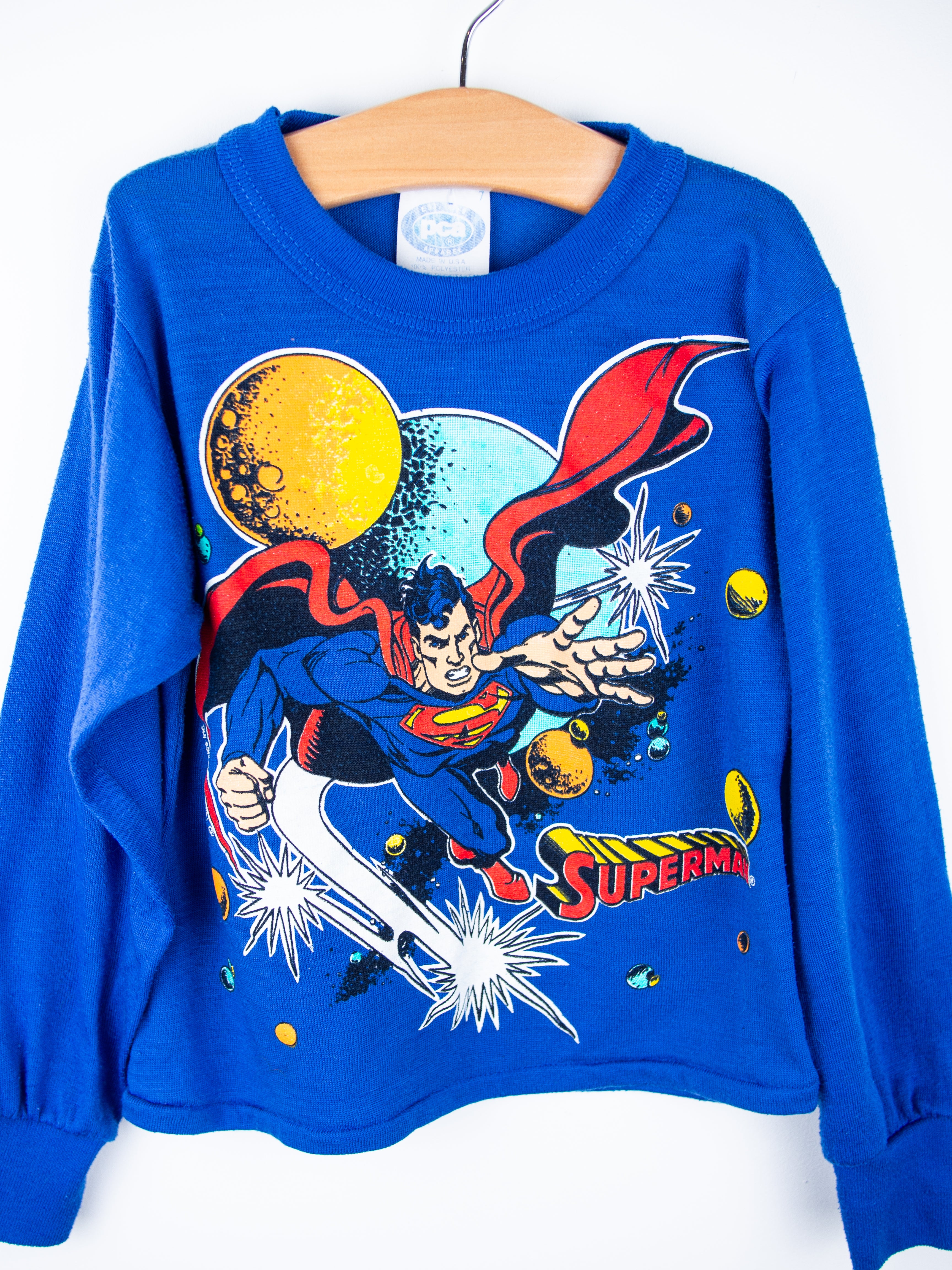 Vintage Superman Long Sleeve T-Shirt - Age 4 years