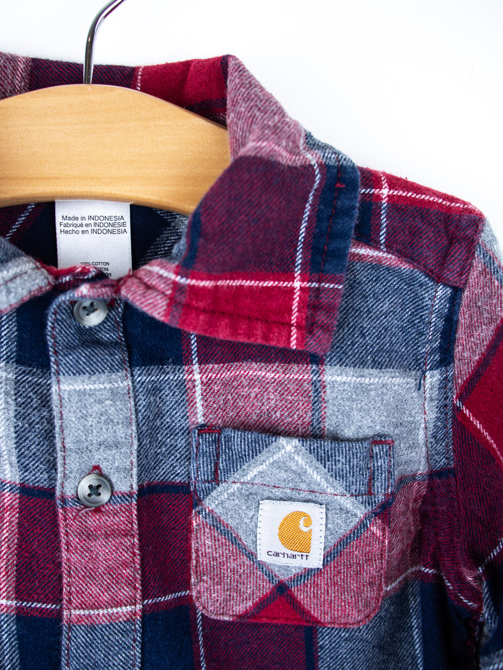 Carhartt Check Flannel Shirt - Age 24 months