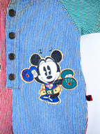 Vintage Disney Mickey Mouse Denim Stripe Romper - Age 6 months
