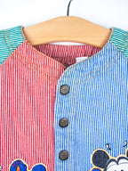 Vintage Disney Mickey Mouse Denim Stripe Romper - Age 6 months