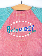 Vintage Disney Mickey Mouse Denim Stripe Romper - Age 6 months