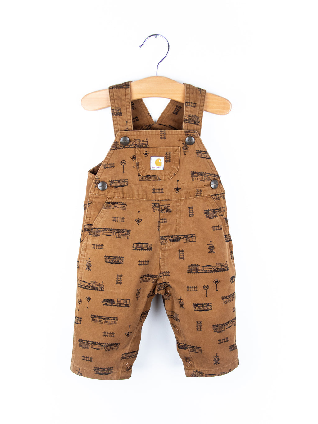 Carhartt Rare Train Print Dungarees - Age 3 months