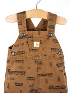 Carhartt Rare Train Print Dungarees - Age 3 months