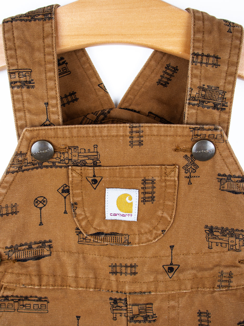Carhartt Rare Train Print Dungarees - Age 3 months