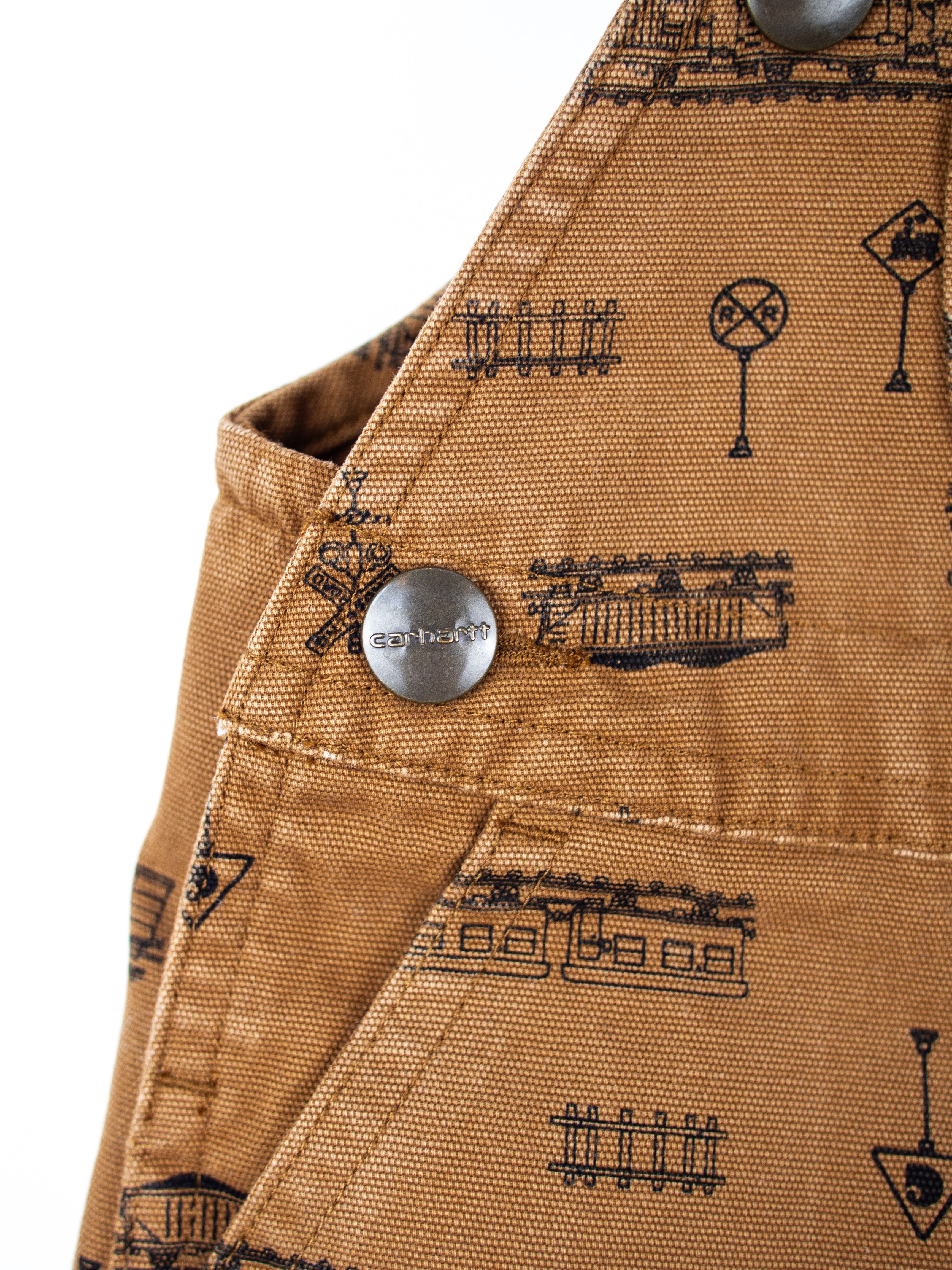 Carhartt Rare Train Print Dungarees - Age 3 months