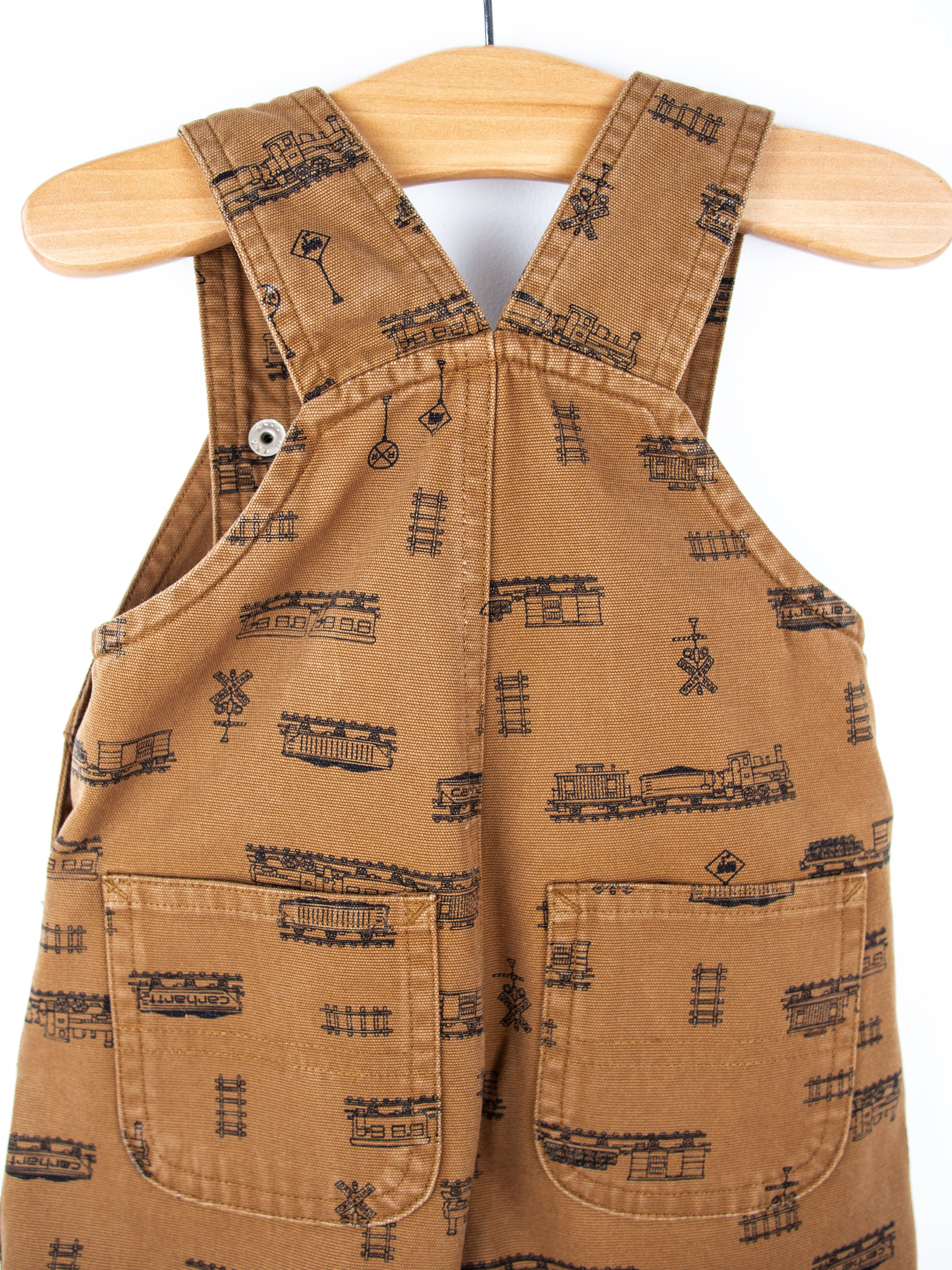 Carhartt Rare Train Print Dungarees - Age 3 months