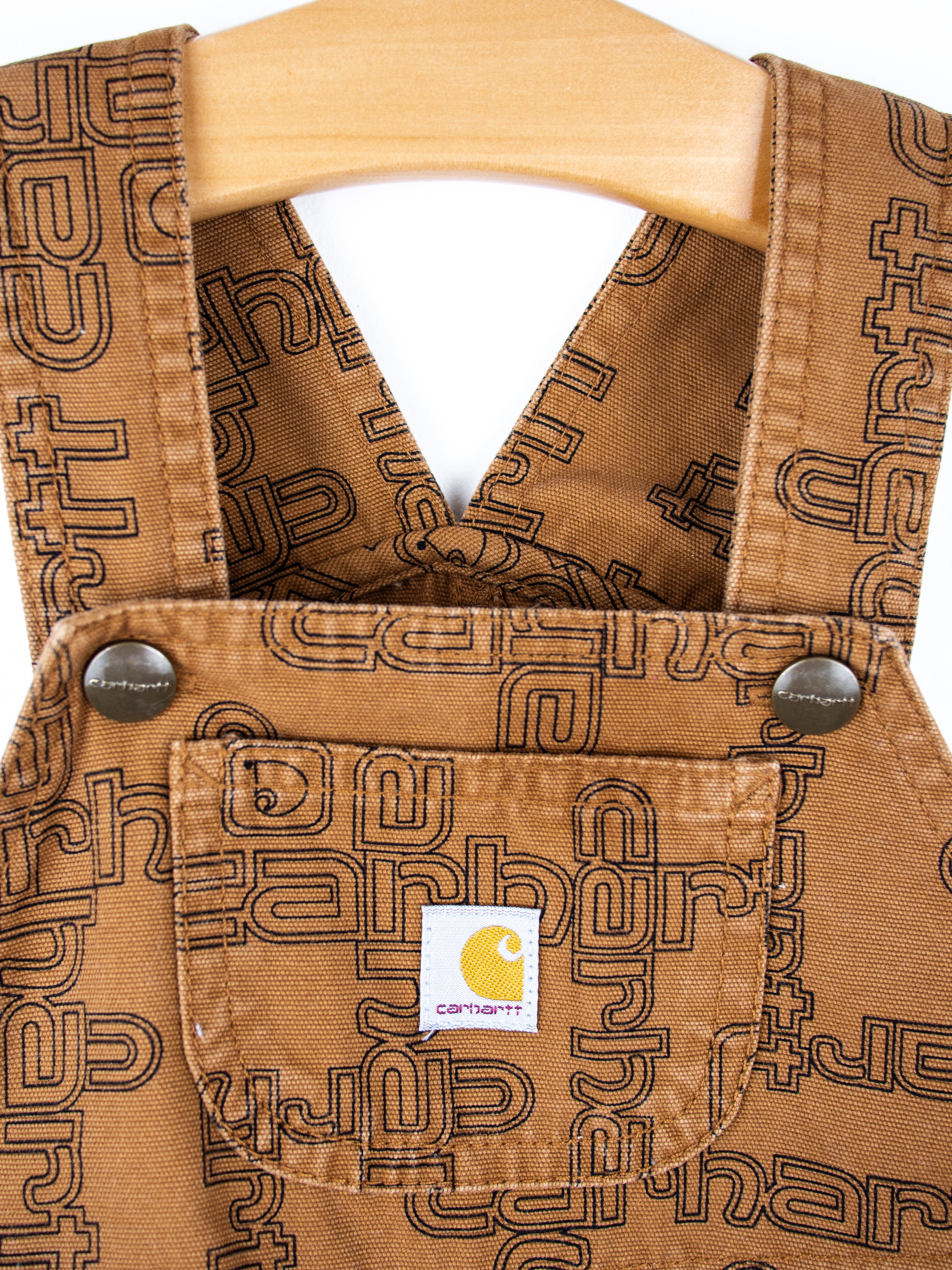 Carhartt Rare Logo Text Dungaree Shorties - Age 18 months