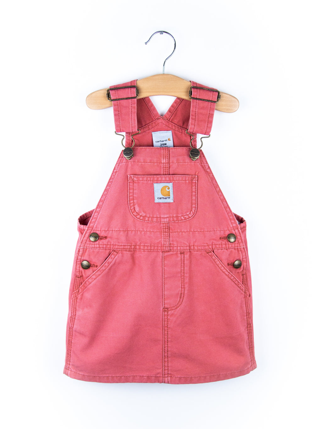 Carhartt Rare Coral Denim Dungaree Dress - Age 24 months