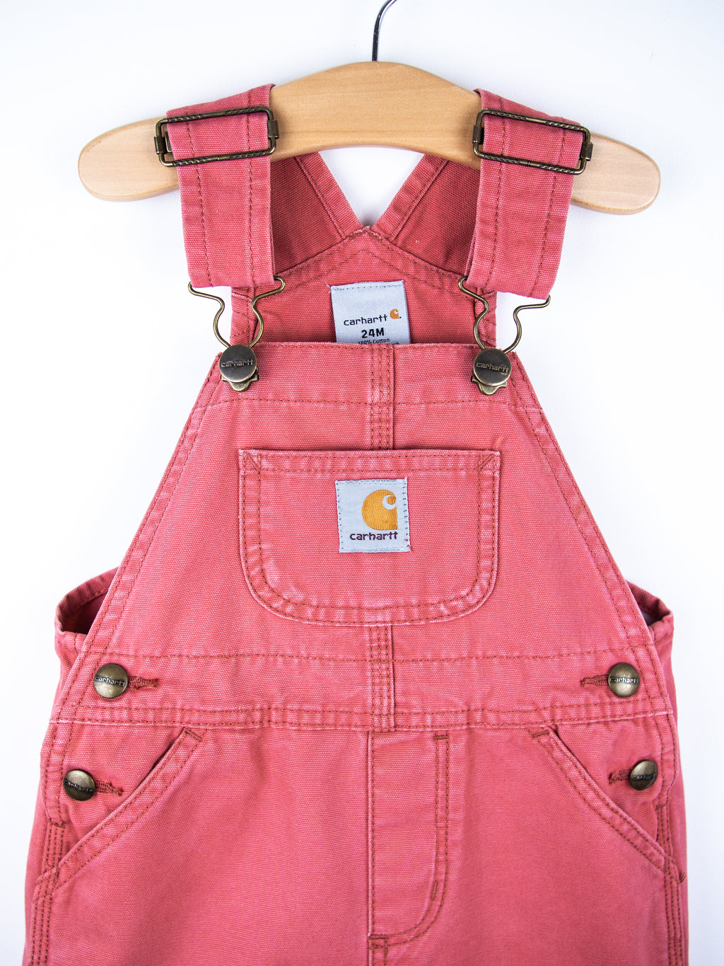 Carhartt Rare Coral Denim Dungaree Dress - Age 24 months