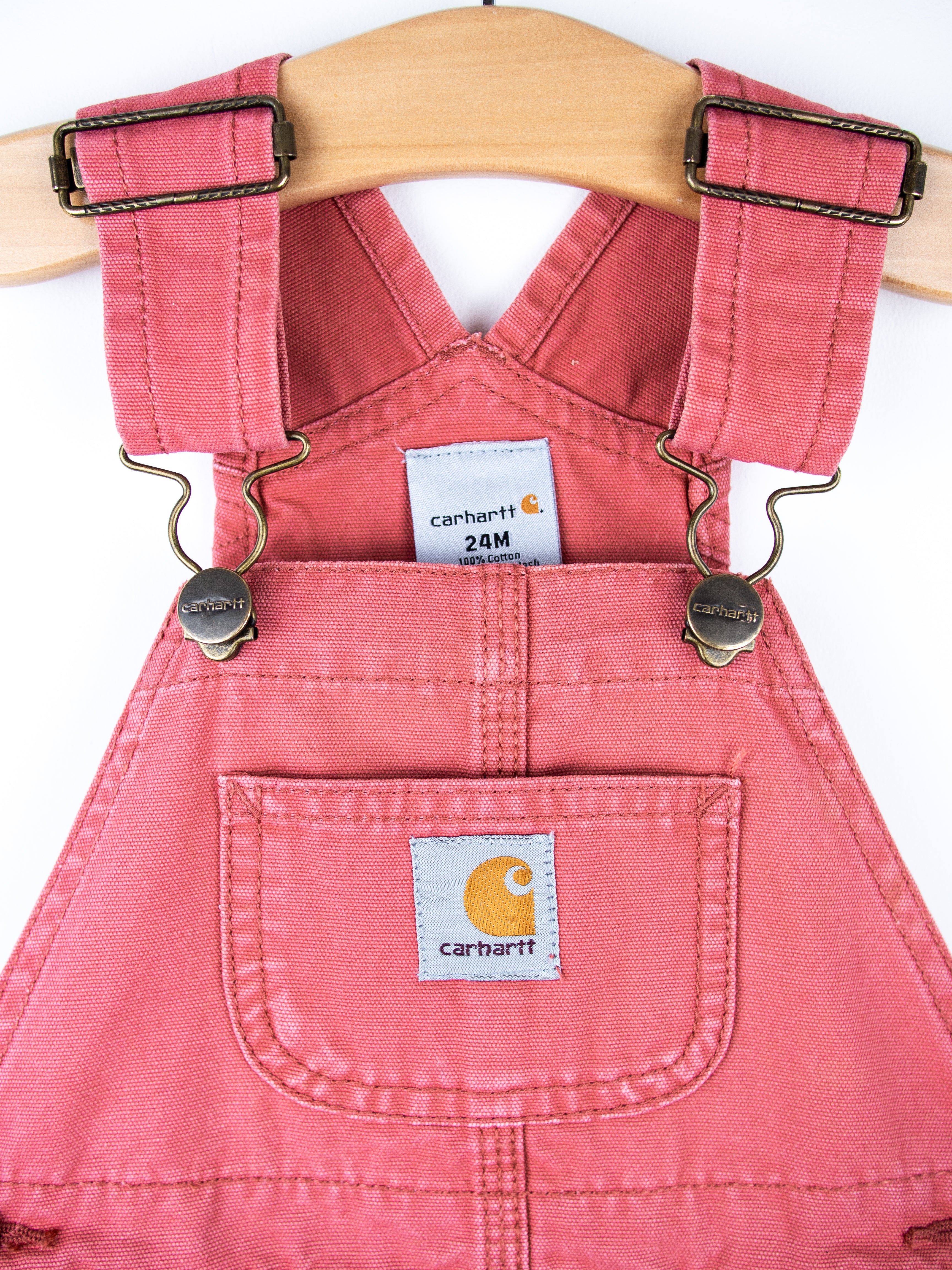 Carhartt Rare Coral Denim Dungaree Dress - Age 24 months