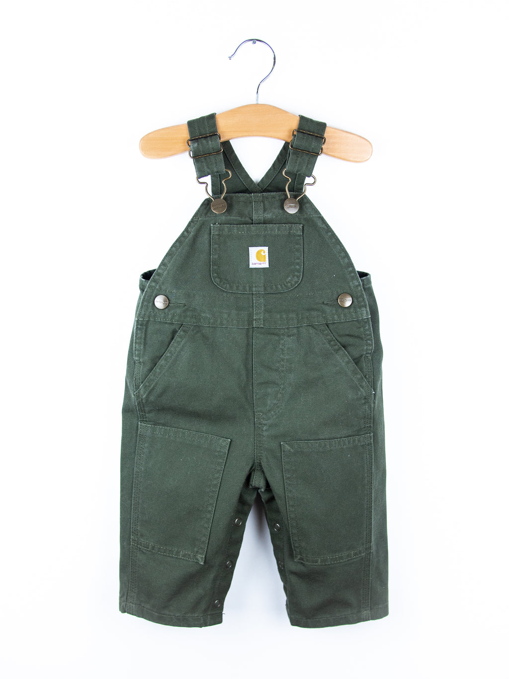 Carhartt Forest Green Canvas Dungarees - Age 6 months