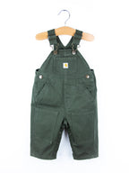 Carhartt Forest Green Canvas Dungarees - Age 6 months