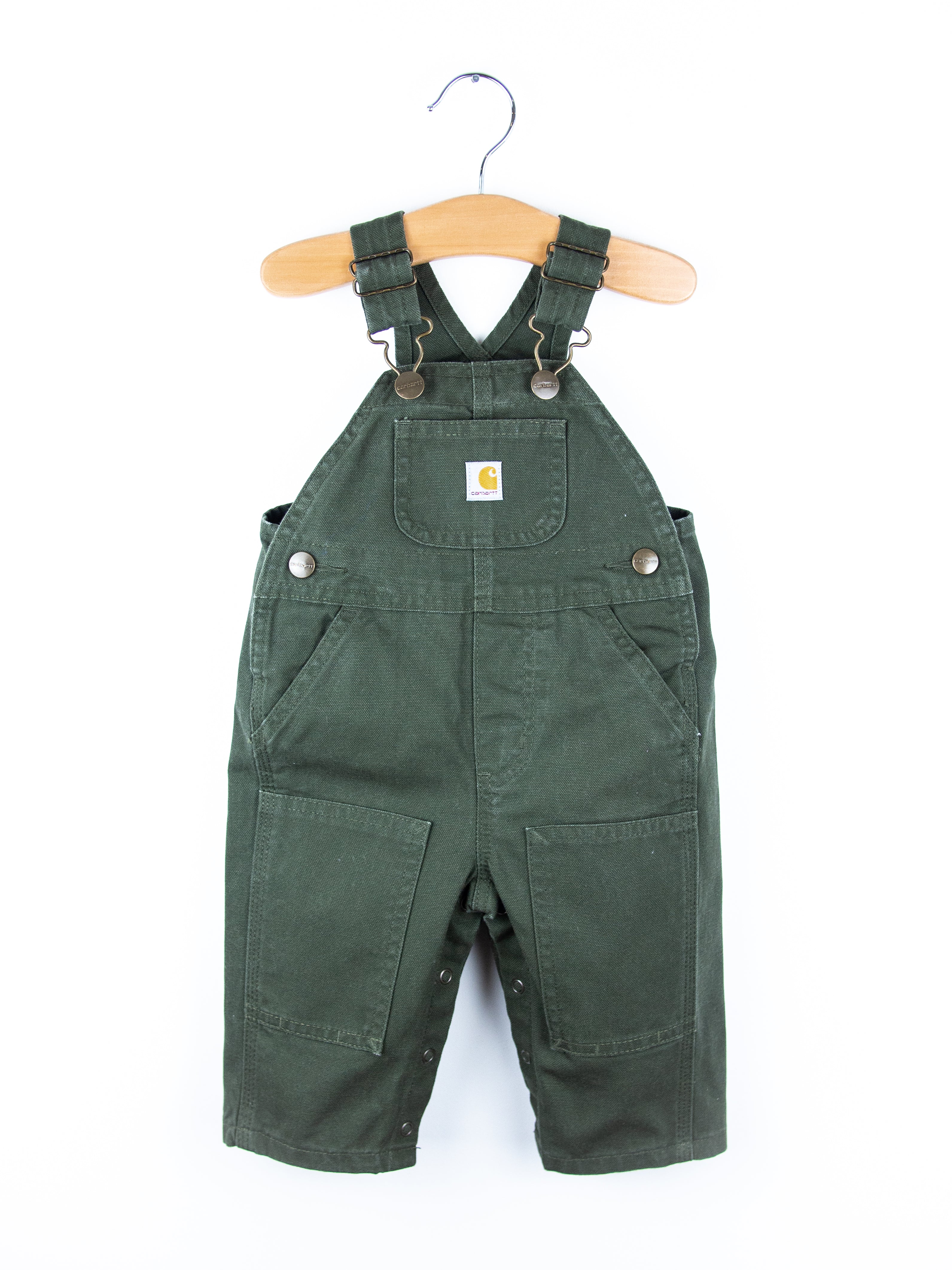 Carhartt Forest Green Canvas Dungarees - Age 6 months