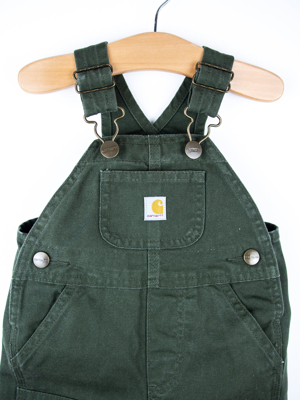 Carhartt Forest Green Canvas Dungarees - Age 6 months