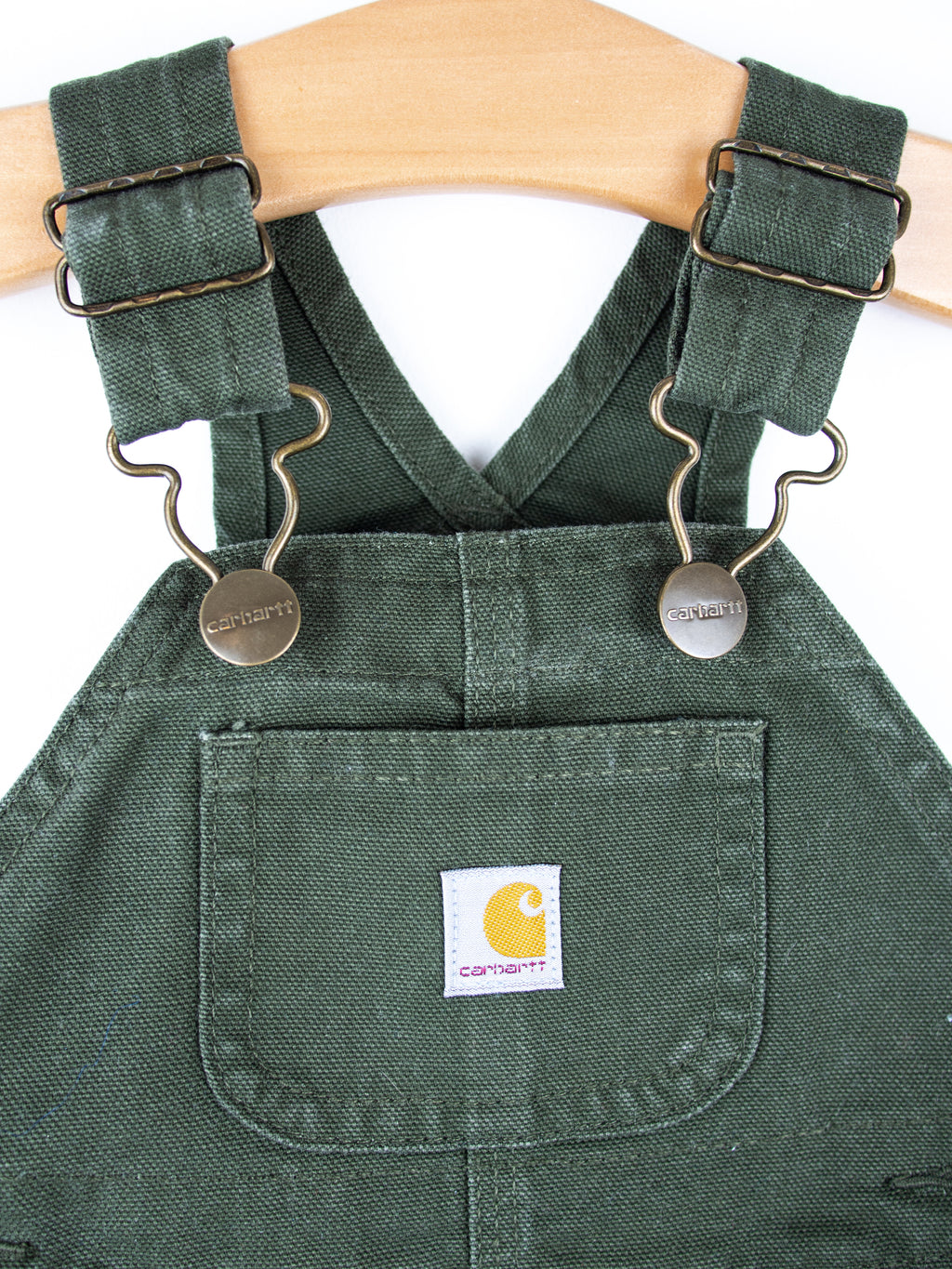 Carhartt Forest Green Canvas Dungarees - Age 6 months