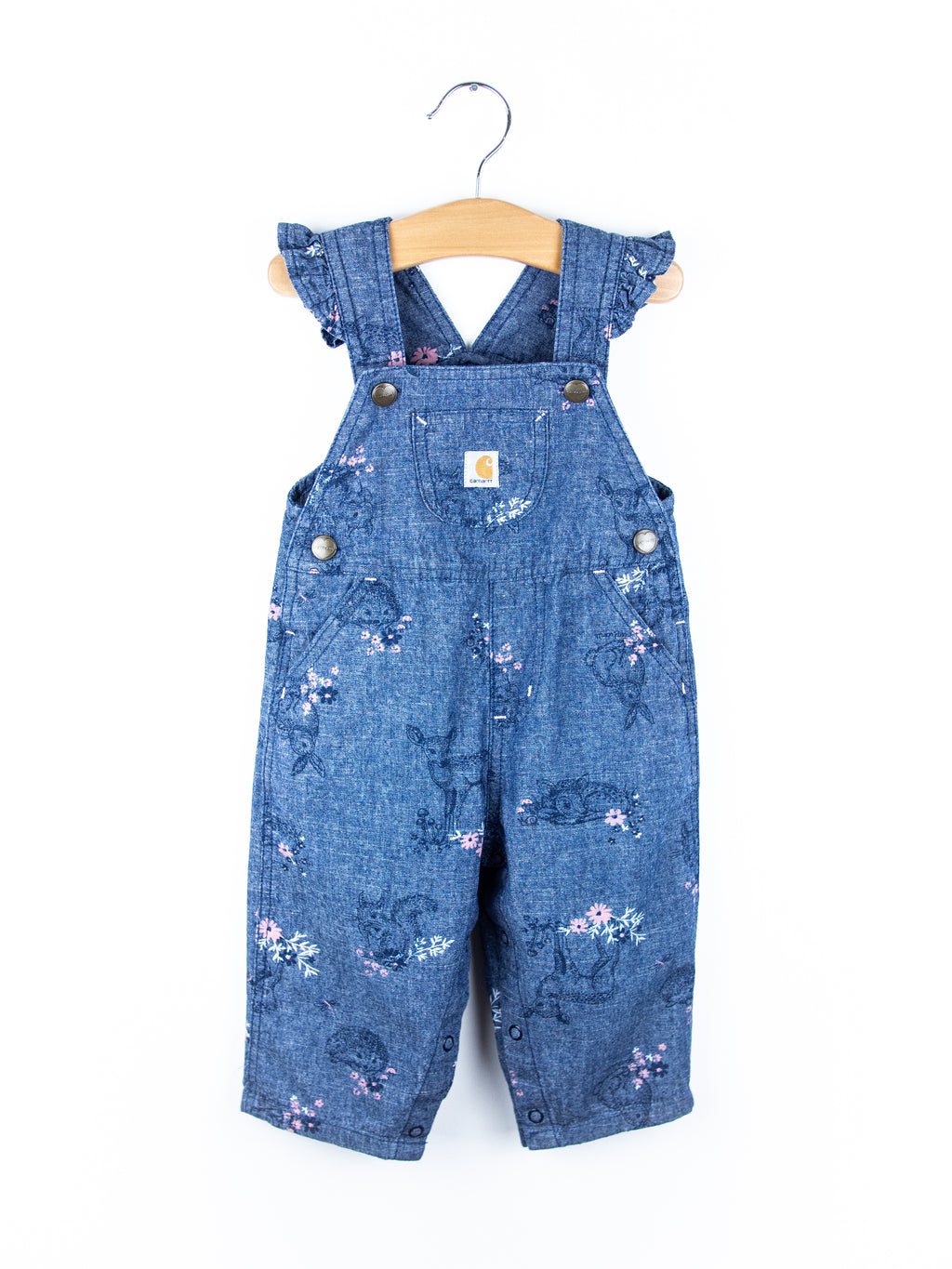 Carhartt Woodland Floral Frill Dungarees - Age 6 months