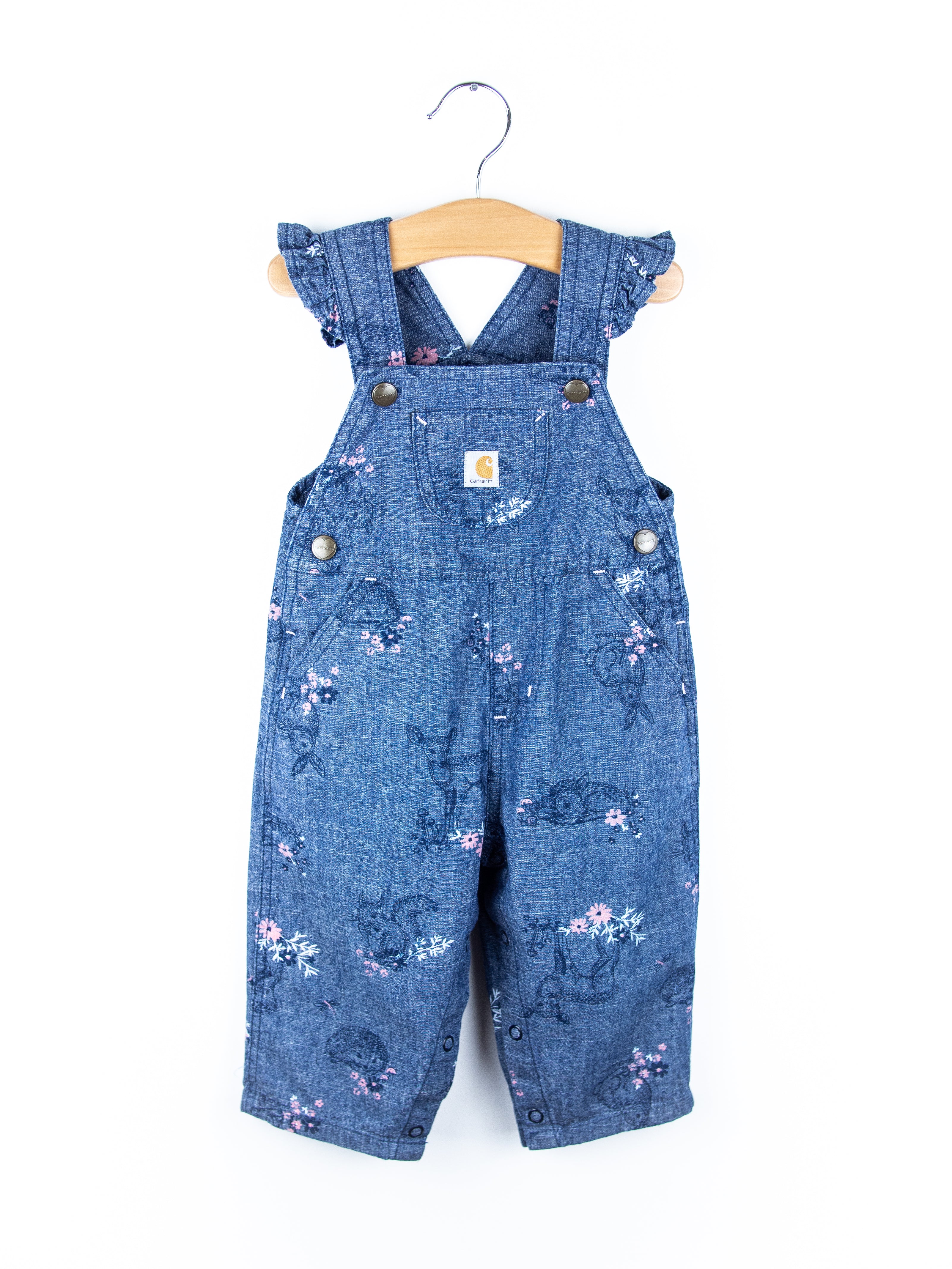 Carhartt Woodland Floral Frill Dungarees - Age 6 months