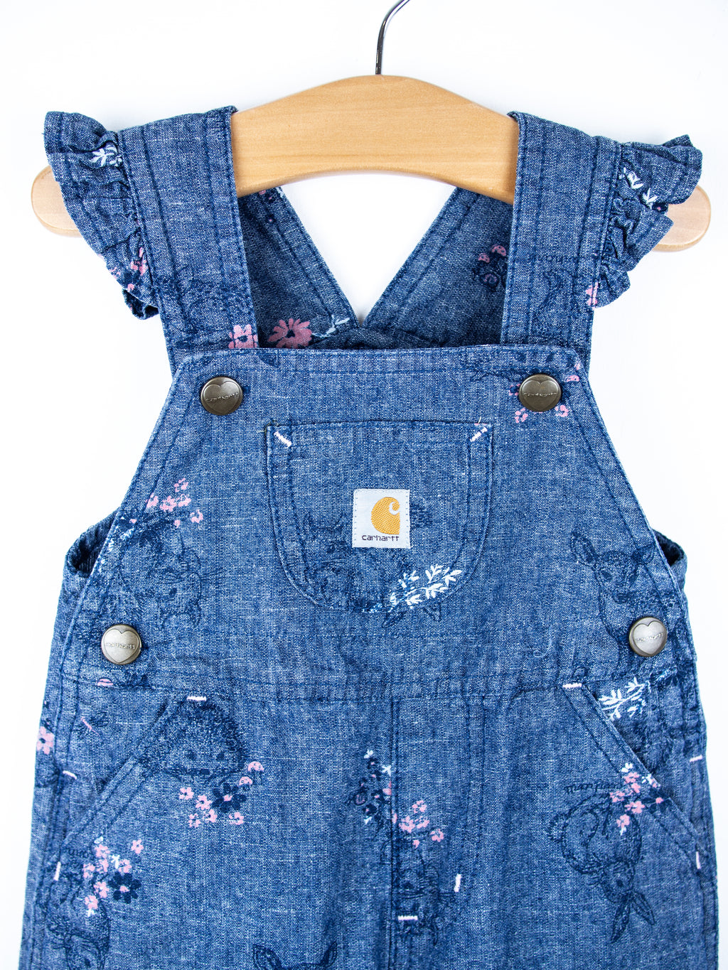 Carhartt Woodland Floral Frill Dungarees - Age 6 months