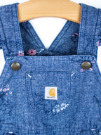 Carhartt Woodland Floral Frill Dungarees - Age 6 months