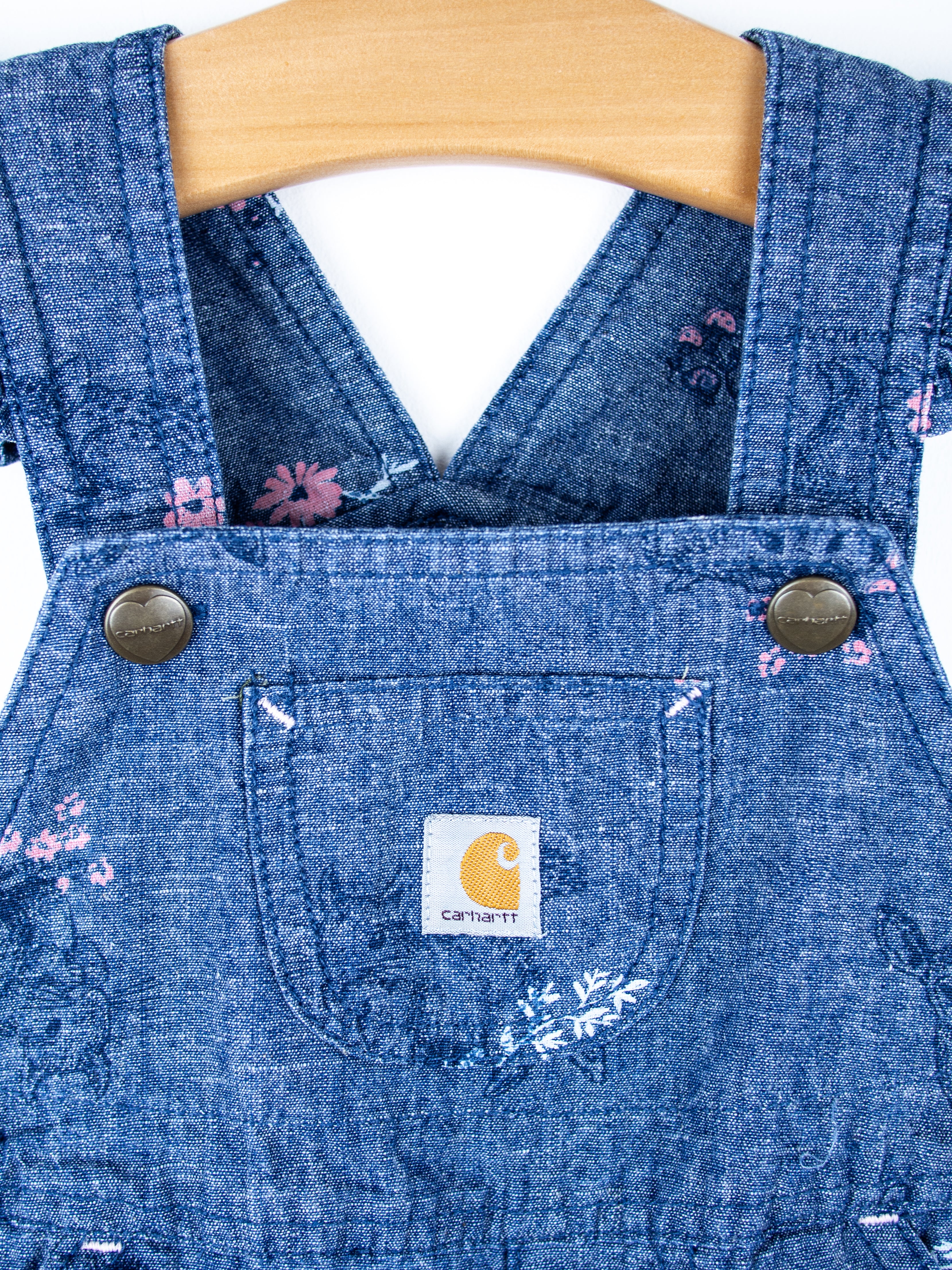 Carhartt Woodland Floral Frill Dungarees - Age 6 months