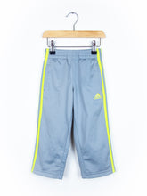 Load image into Gallery viewer, Adidas Grey &amp; Neon Lime Trackie Trousers - Age 3T
