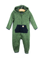Carhartt`Forest Green Marl Knit Snowsuit - Age 9-12 months