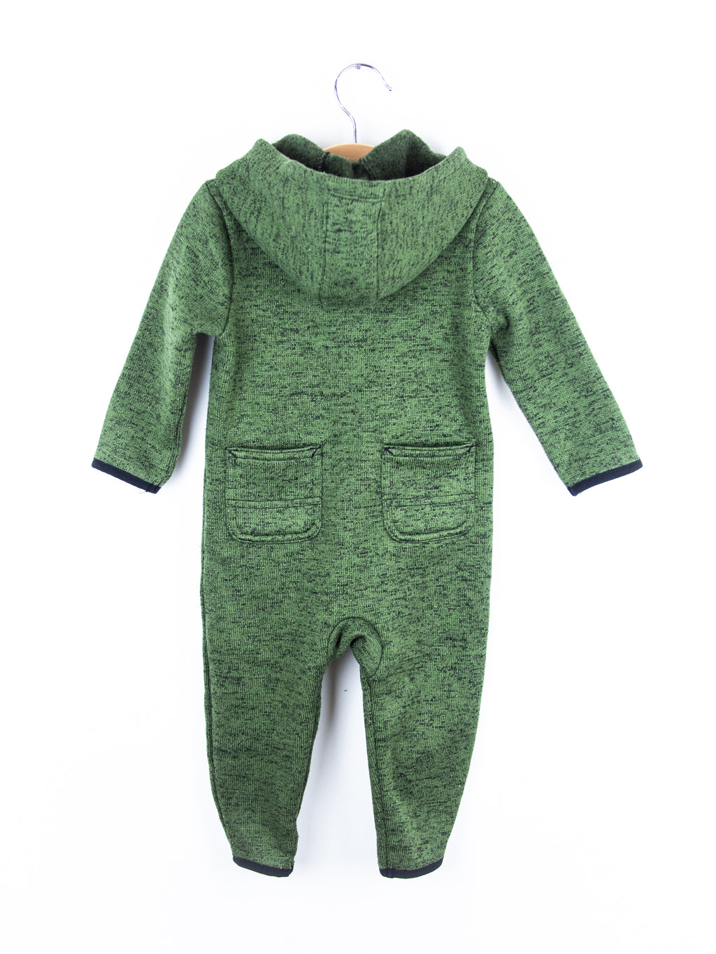 Carhartt`Forest Green Marl Knit Snowsuit - Age 9-12 months