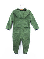 Carhartt`Forest Green Marl Knit Snowsuit - Age 9-12 months