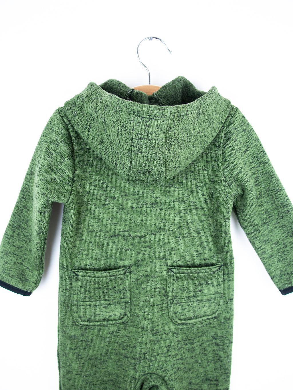 Carhartt`Forest Green Marl Knit Snowsuit - Age 9-12 months