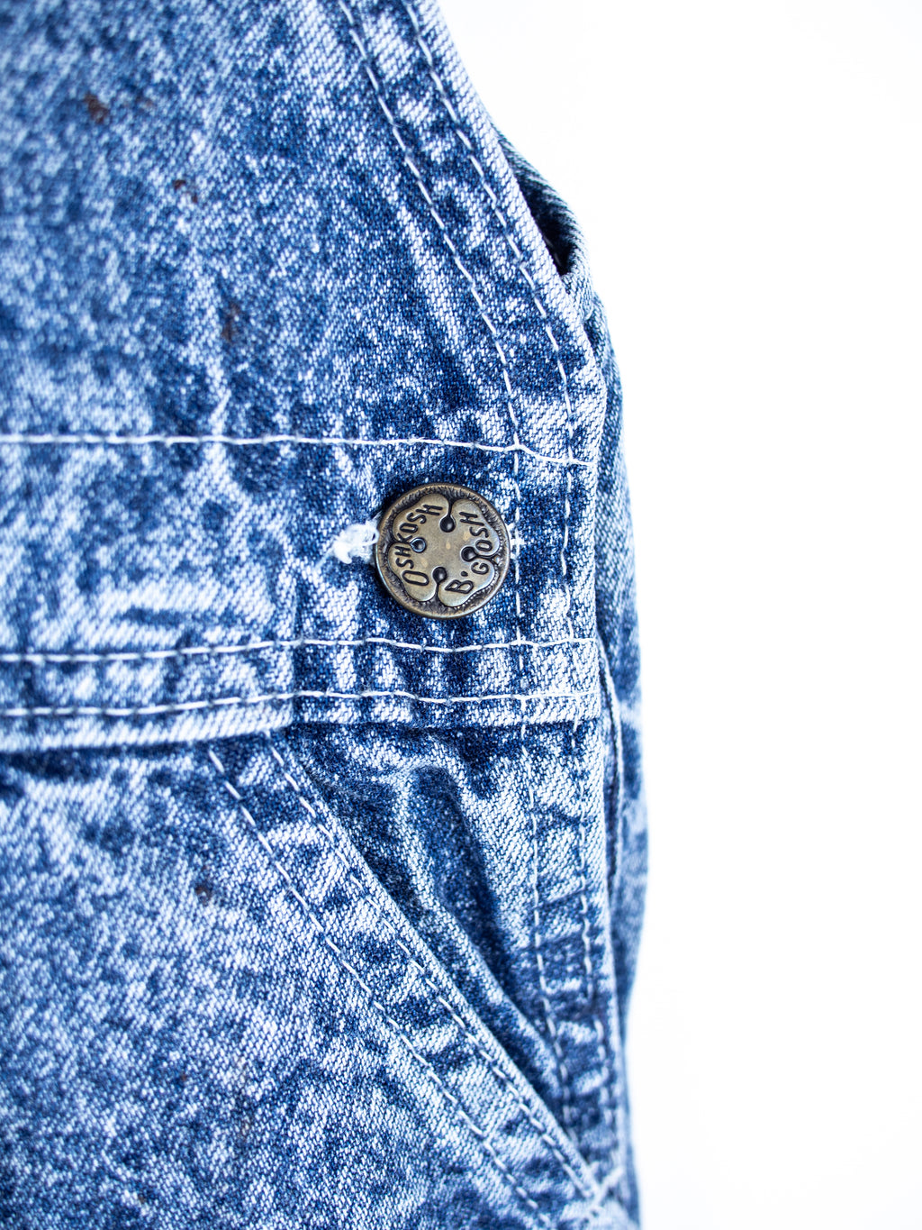 Osh Kosh Vintage Acid Wash Denim Dungarees - Age 3T