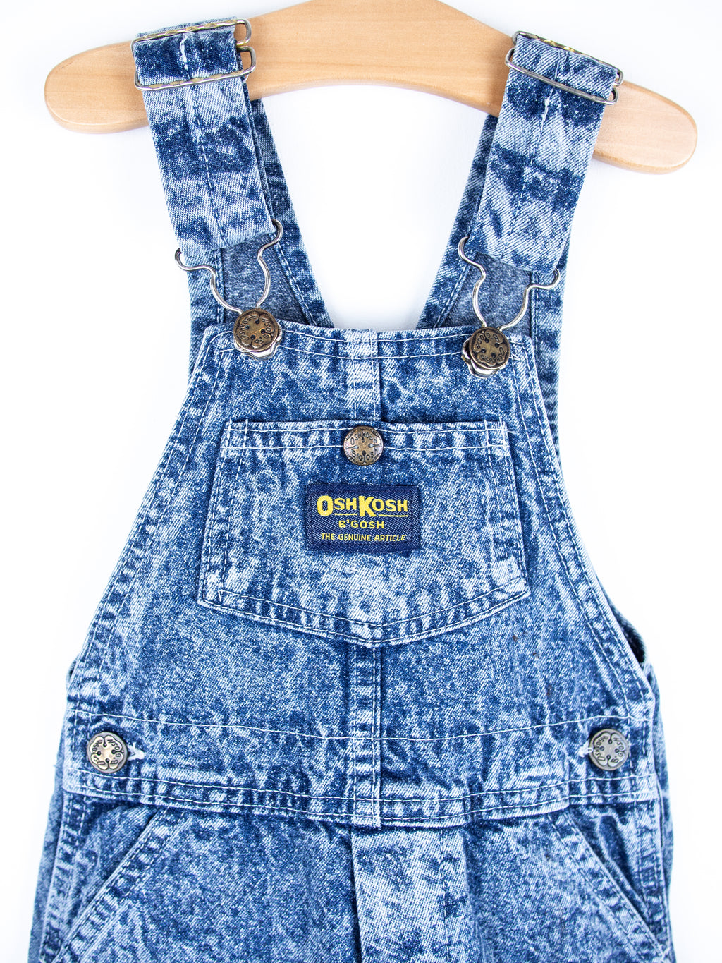 Osh Kosh Vintage Acid Wash Denim Dungarees - Age 3T