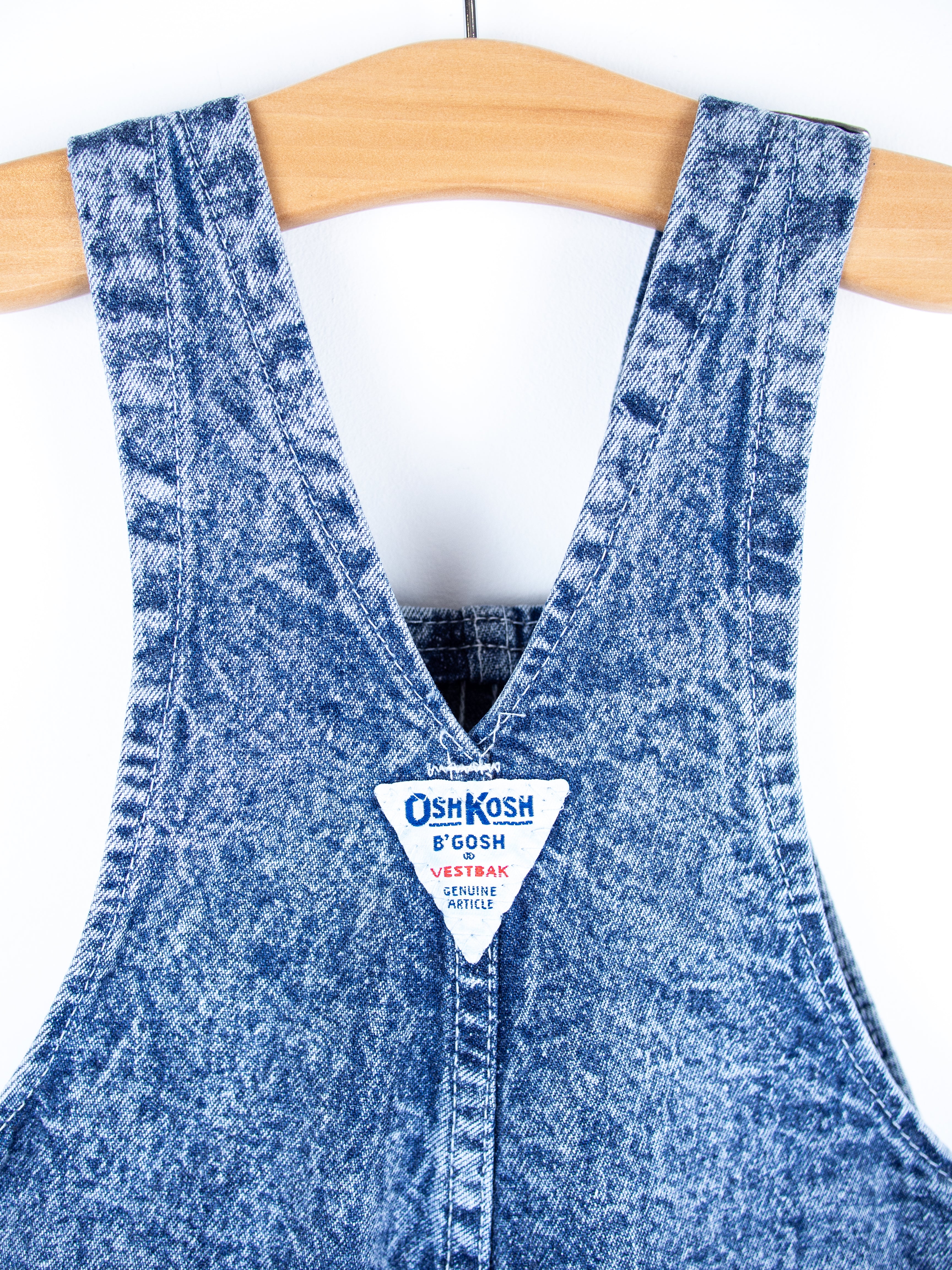 Osh Kosh Vintage Acid Wash Denim Dungarees - Age 3T