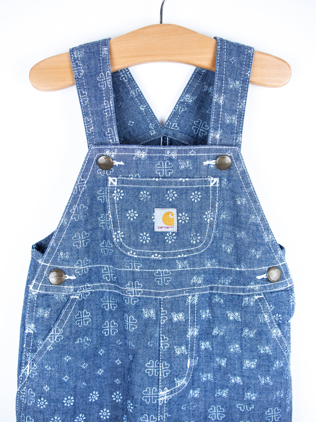 Carhartt Rare Block Print Chambray Dungarees - Age 18 months