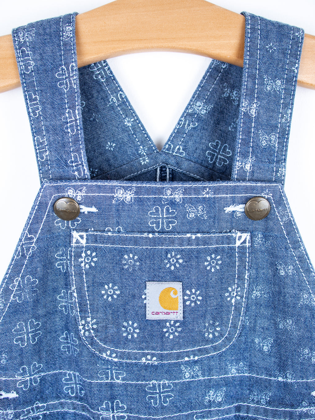 Carhartt Rare Block Print Chambray Dungarees - Age 18 months