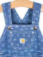 Carhartt Rare Block Print Chambray Dungarees - Age 18 months