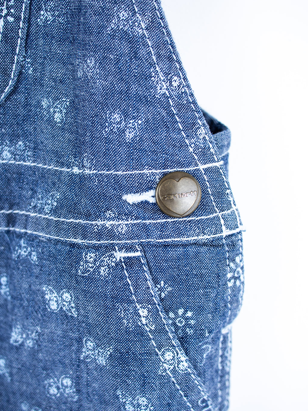 Carhartt Rare Block Print Chambray Dungarees - Age 18 months