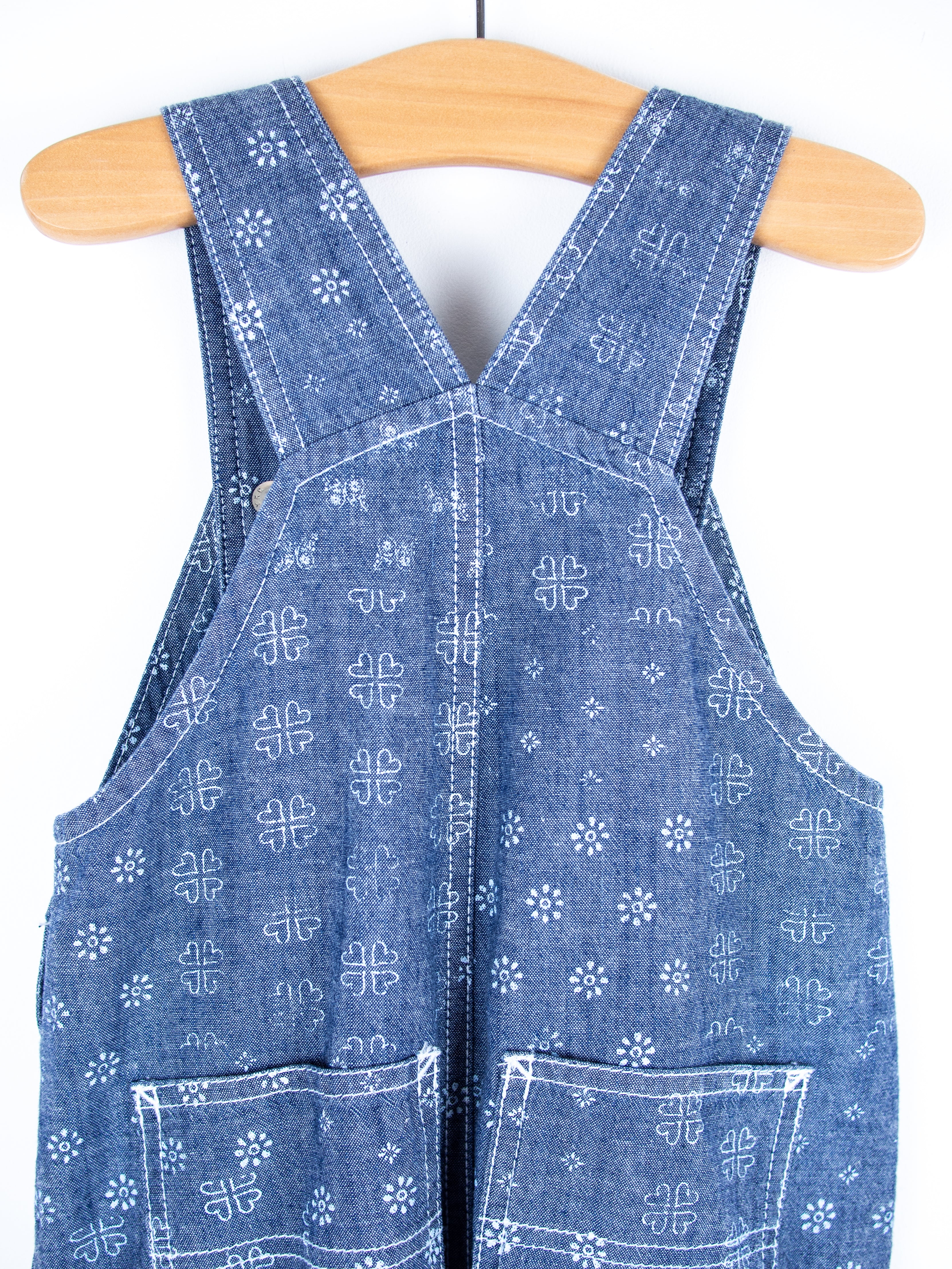 Carhartt Rare Block Print Chambray Dungarees - Age 18 months