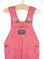 Osh Kosh Red Hickory Stripe Dungarees - Age 18 months