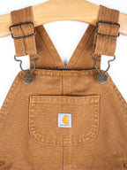 Carhartt Tan Canvas Dungarees with Check Lining - Age 24 months