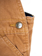 Carhartt Tan Canvas Dungarees with Check Lining - Age 24 months