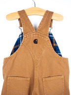 Carhartt Tan Canvas Dungarees with Check Lining - Age 24 months