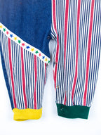 Vintage American Football Stripe & Denim Boiler Suit - Age 24 months