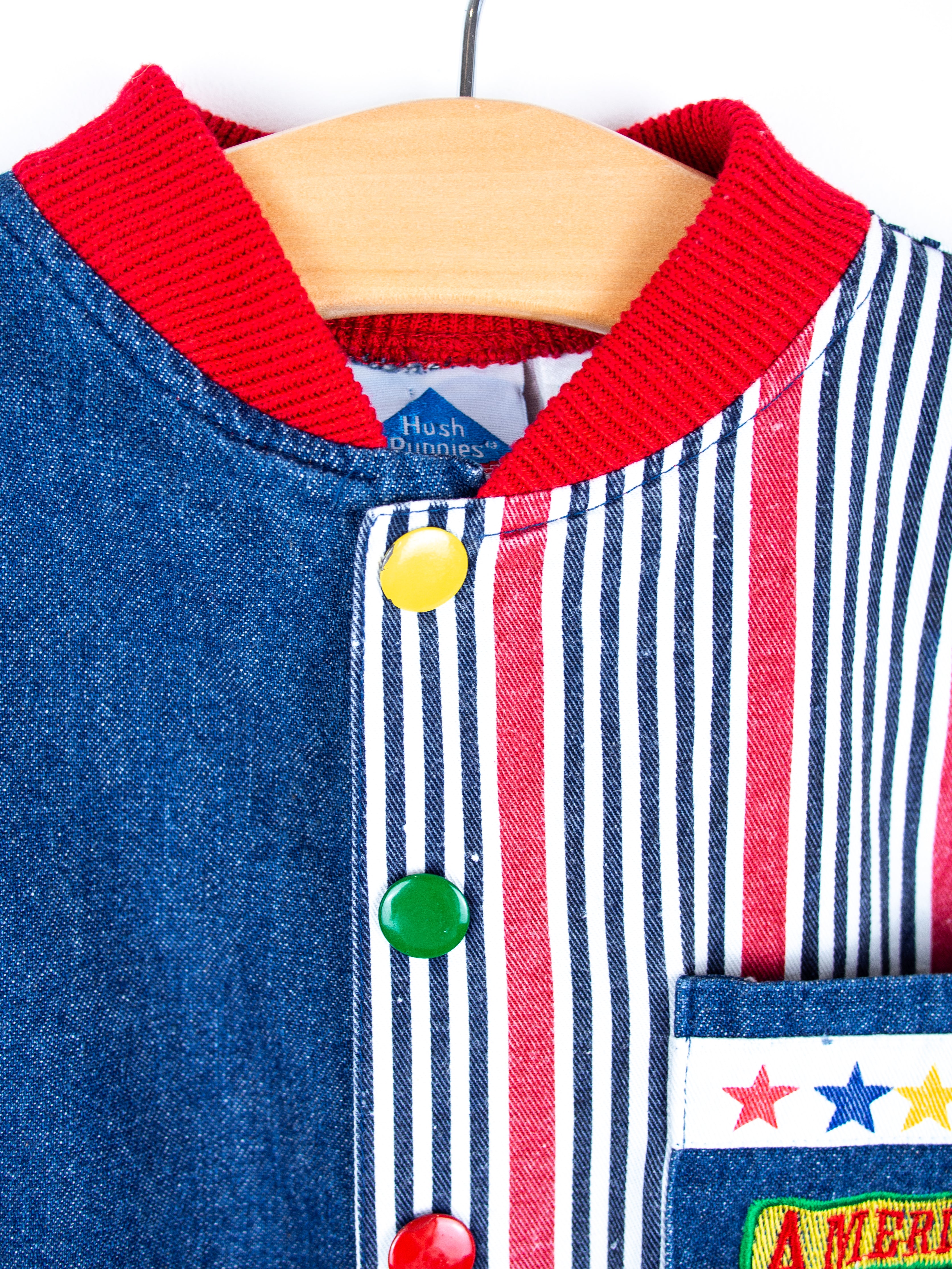 Vintage American Football Stripe & Denim Boiler Suit - Age 24 months