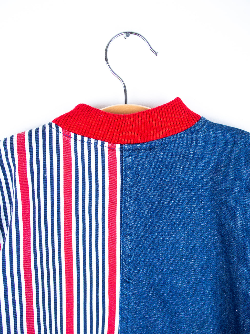 Vintage American Football Stripe & Denim Boiler Suit - Age 24 months