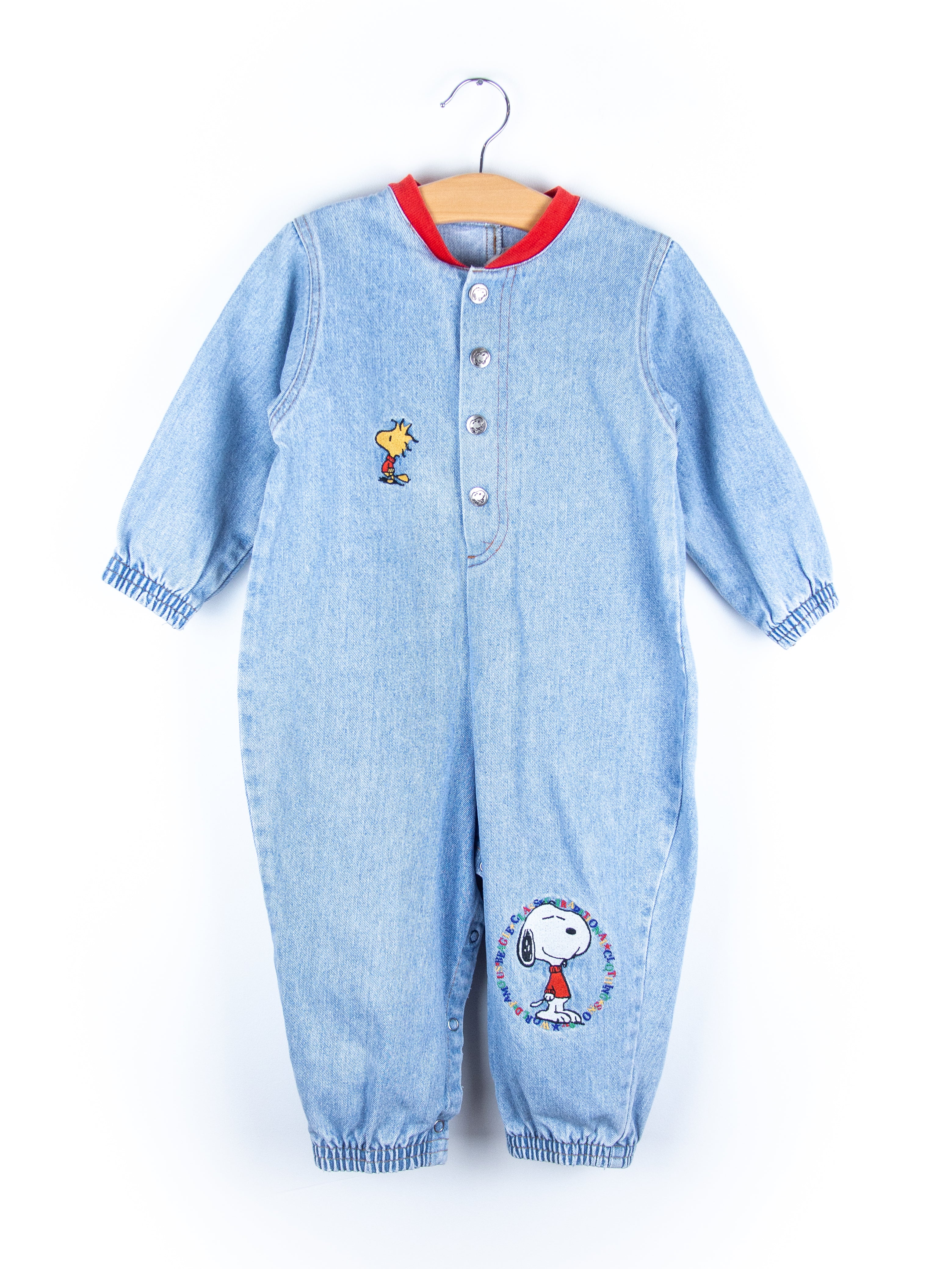 Vintage Rare Snoopy Denim Boiler Suit - Age 24 months