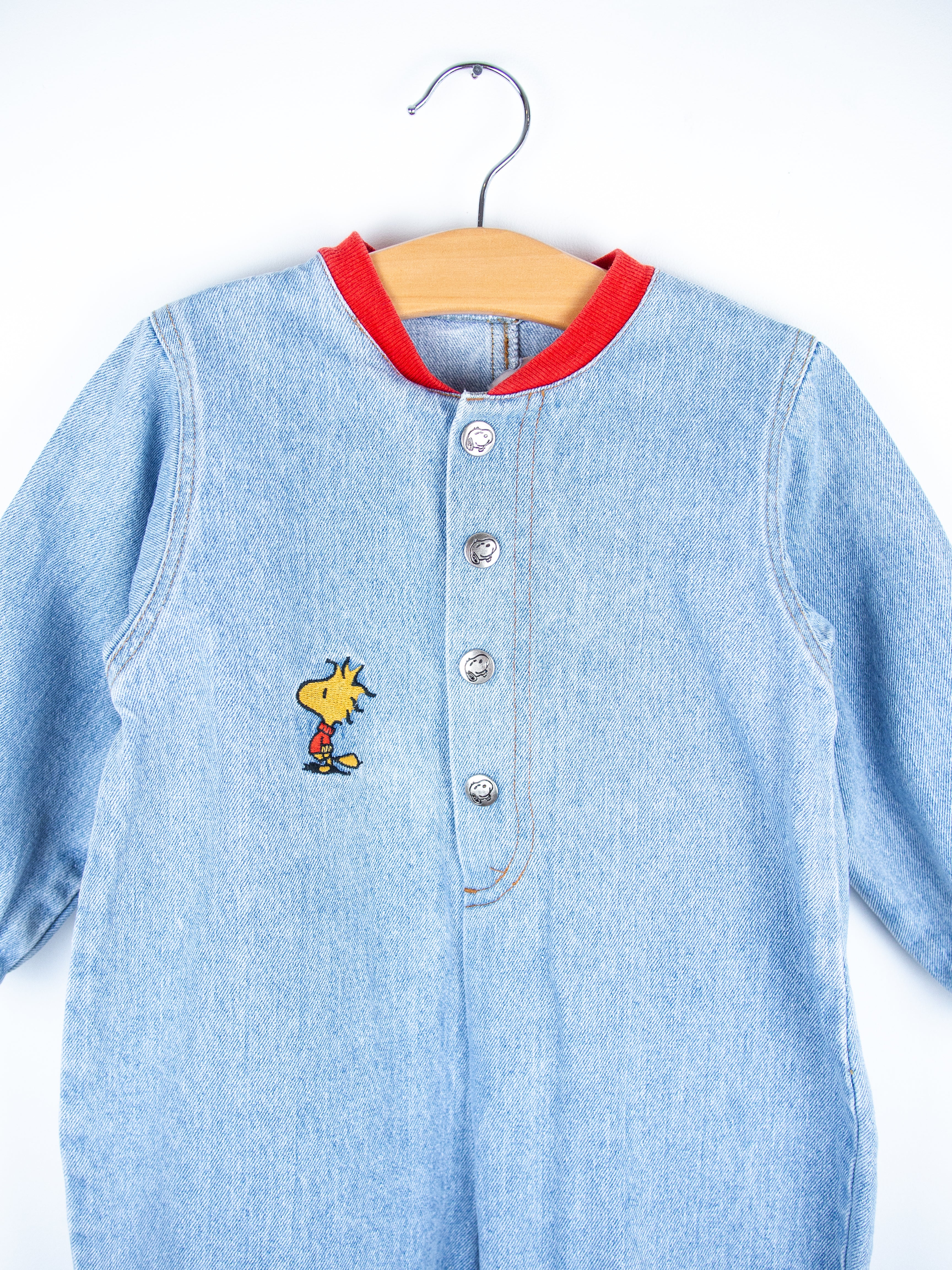 Vintage Rare Snoopy Denim Boiler Suit - Age 24 months